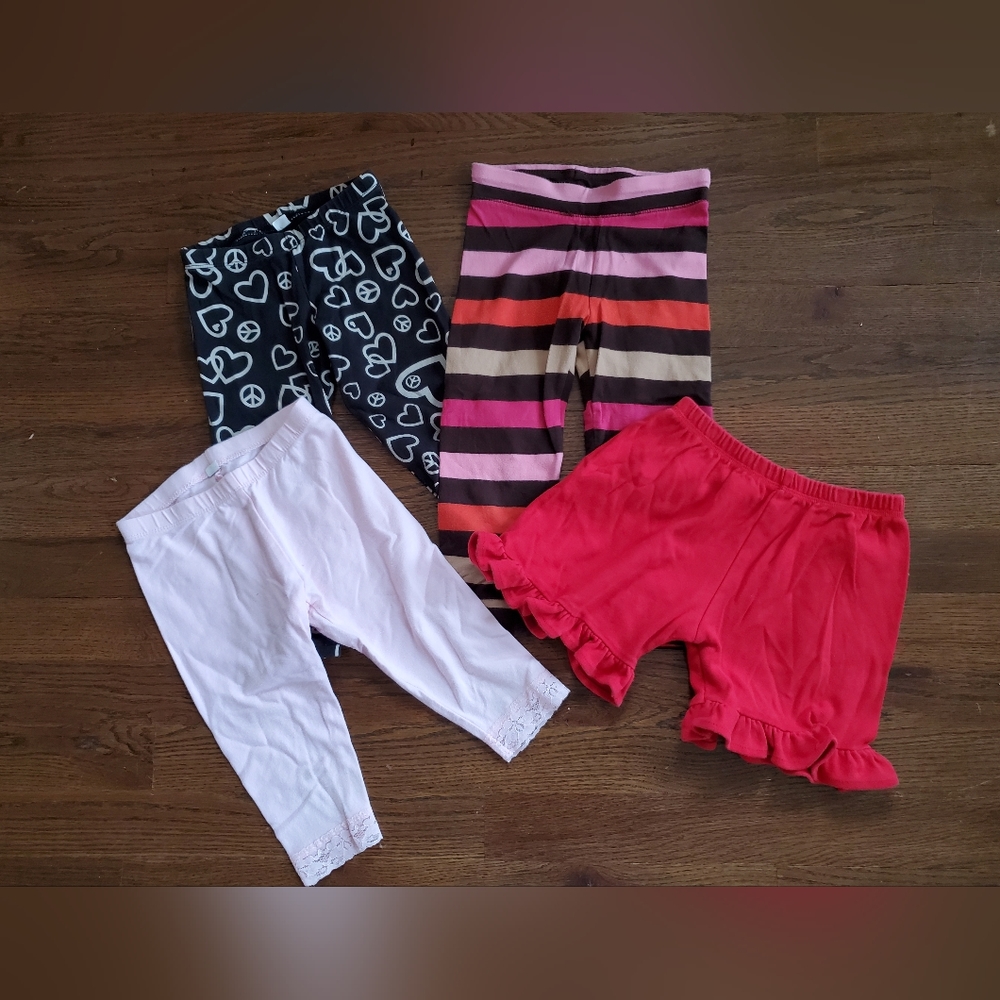 Lot of 4 pairs Girls 4 capri/shortie
